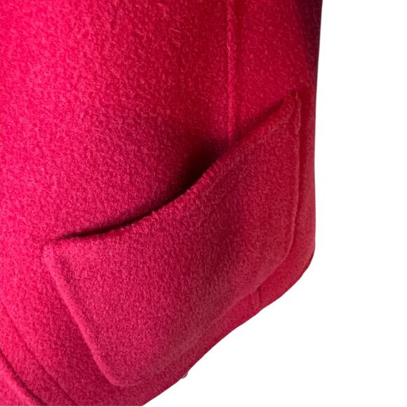 TALBOTS 100% Wool Open Faced Jacket in Raspberry Women's Size 4 Petite - Picture 4 of 8